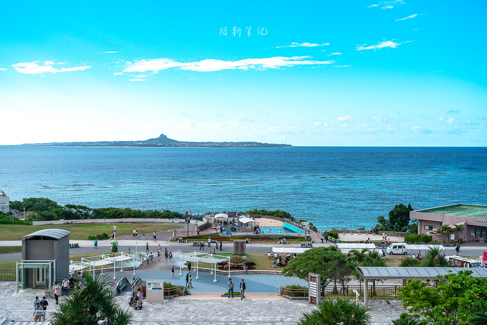 美麗海水族館 海洋博公園遠眺伊江島海景