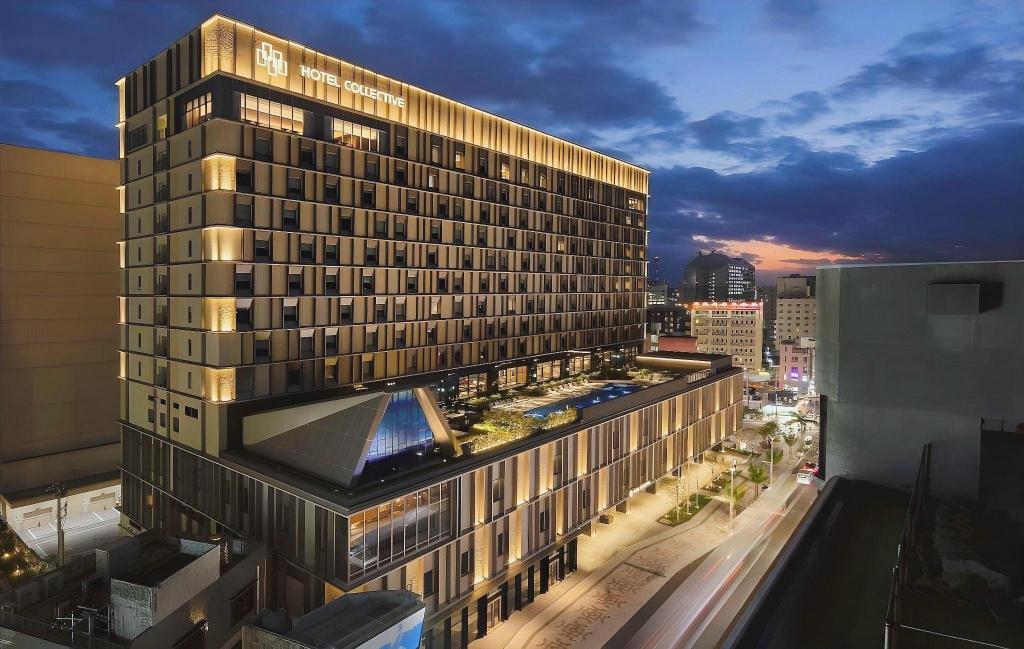 那霸 嘉新酒店 Hotel Collective 國際通最大飯店外觀與泳池