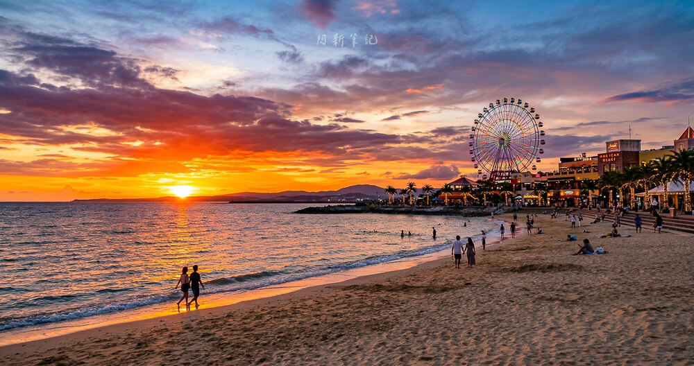 北谷美國村 日落海灘 夕陽