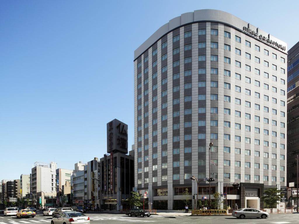 三井花園飯店上野外觀與頂樓大浴場