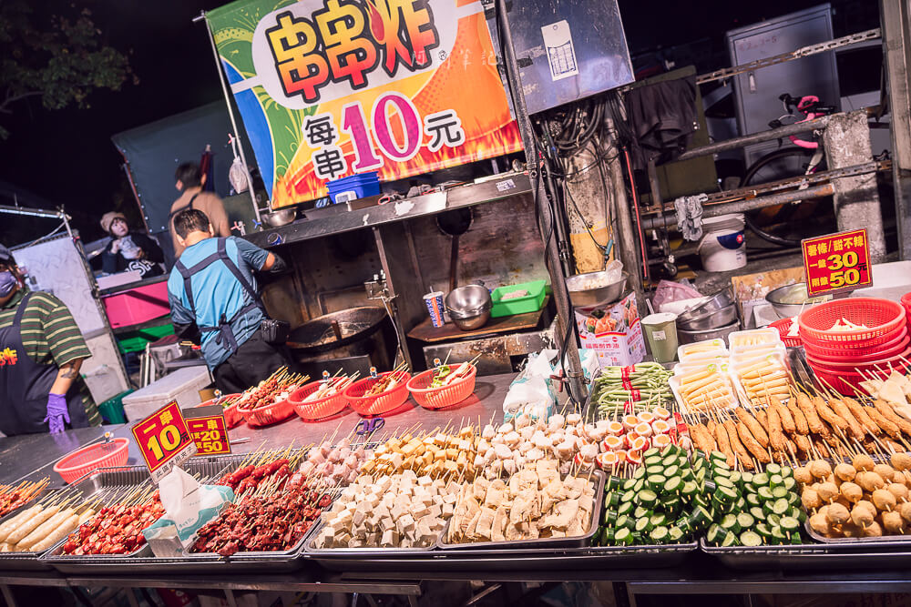 台中 旱溪夜市 串串炸每串10元