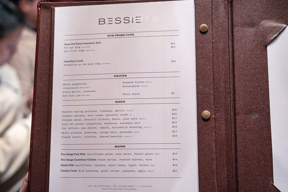 Bessie,基督城牛排館,基督城必吃,基督城餐廳,基督城餐廳推薦,基督城美食,基督城牛排餐廳