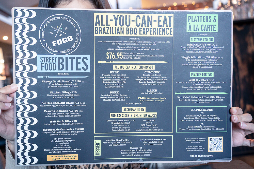 Fogo Brazilian BBQ Experience,Fogo Brazilian BBQ,皇后鎮餐廳,皇后鎮燒烤,皇后鎮美食,皇后鎮吃到飽,皇后鎮燒烤吃到飽,皇后鎮 Fogo,Fogo 燒烤