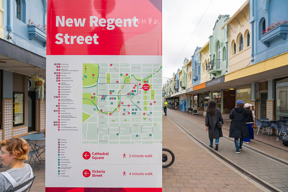 new regent street購物中心,new regent street,基督城景點,紐西蘭自由行