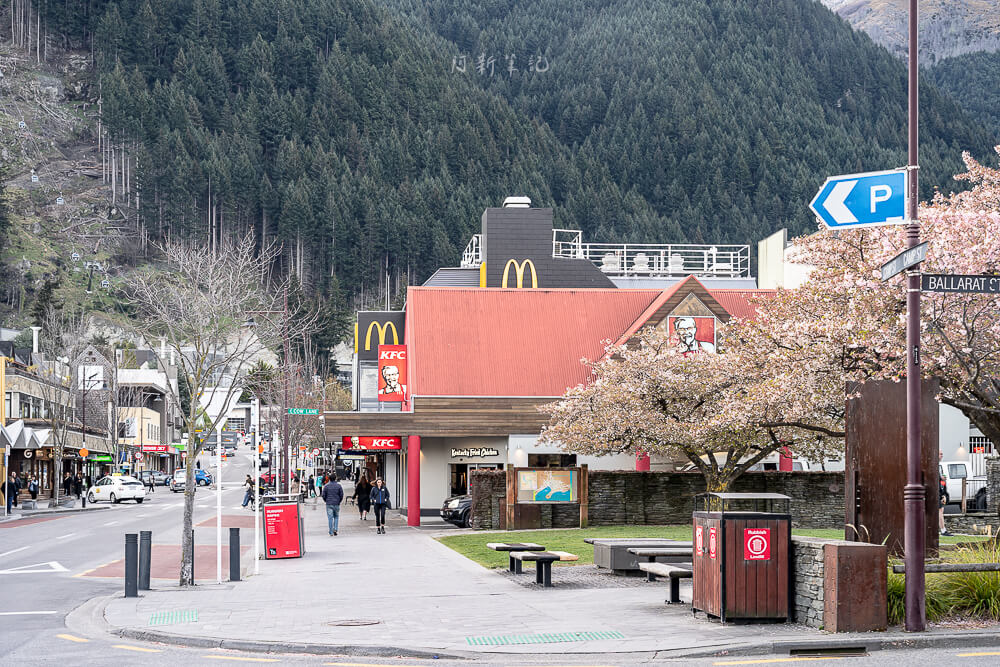 皇后鎮 市區麥當勞與櫻花