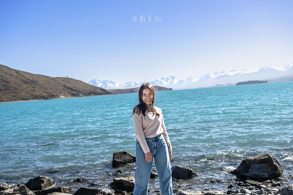 蒂卡波,蒂卡波湖,Lake Tekapo,蒂卡波景點 紐西蘭 蒂卡波湖 湖邊拍照
