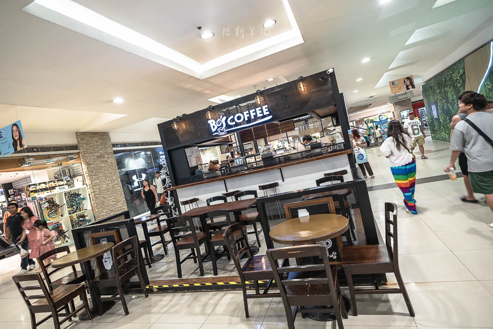 SM City Cebu,sm city cebu 必買,sm city cebu 換錢,宿霧購物,宿霧百貨,宿霧自由行 SM City Cebu BO's Coffee 咖啡店座位