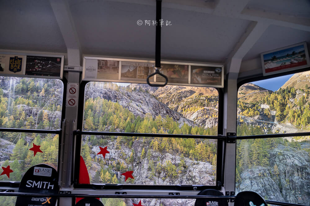 馬特洪冰河天堂 纜車窗外秋色山景