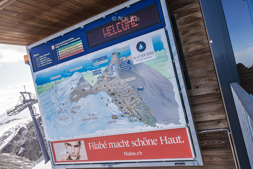 Glacier 3000 山頂園區地圖