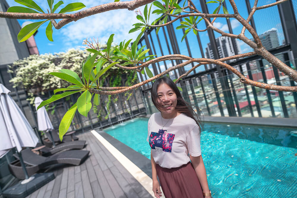 賦樂旅居,賦樂旅居評價,HOTEL PROVERBS TAIPEI,台北東區飯店,忠孝復興住宿,台北設計旅店 賦樂旅居 頂樓泳池拍照