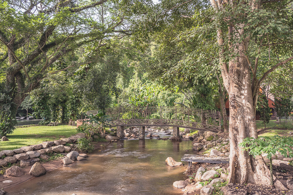 清邁Flora Creek,Flora Creek,清邁住宿,清邁飯店,清邁度假村,航東住宿 清邁 Flora Creek 溪流與木橋